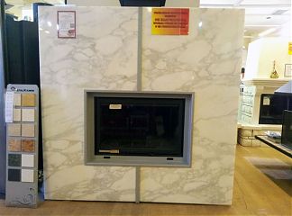 Камин SQUARE Marmo arabescato bianco